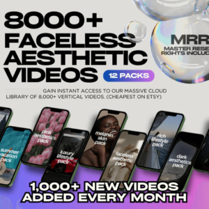 8,000 Faceless Video Library w/Resell Rights